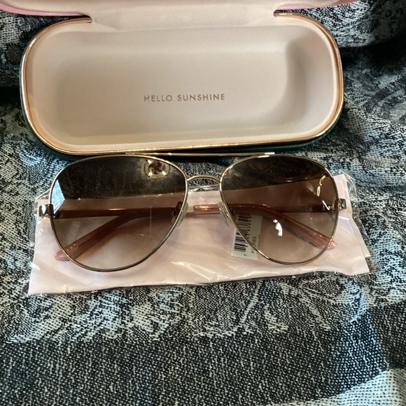 Kate Spade sunglasses NWT aviator gradient lens glasses case and cloth included - Picture 2 of 10
